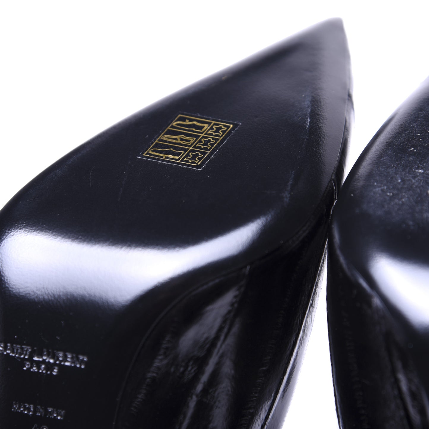 Shiny Eel Teddy High Vamp 105 Pumps 42 Black