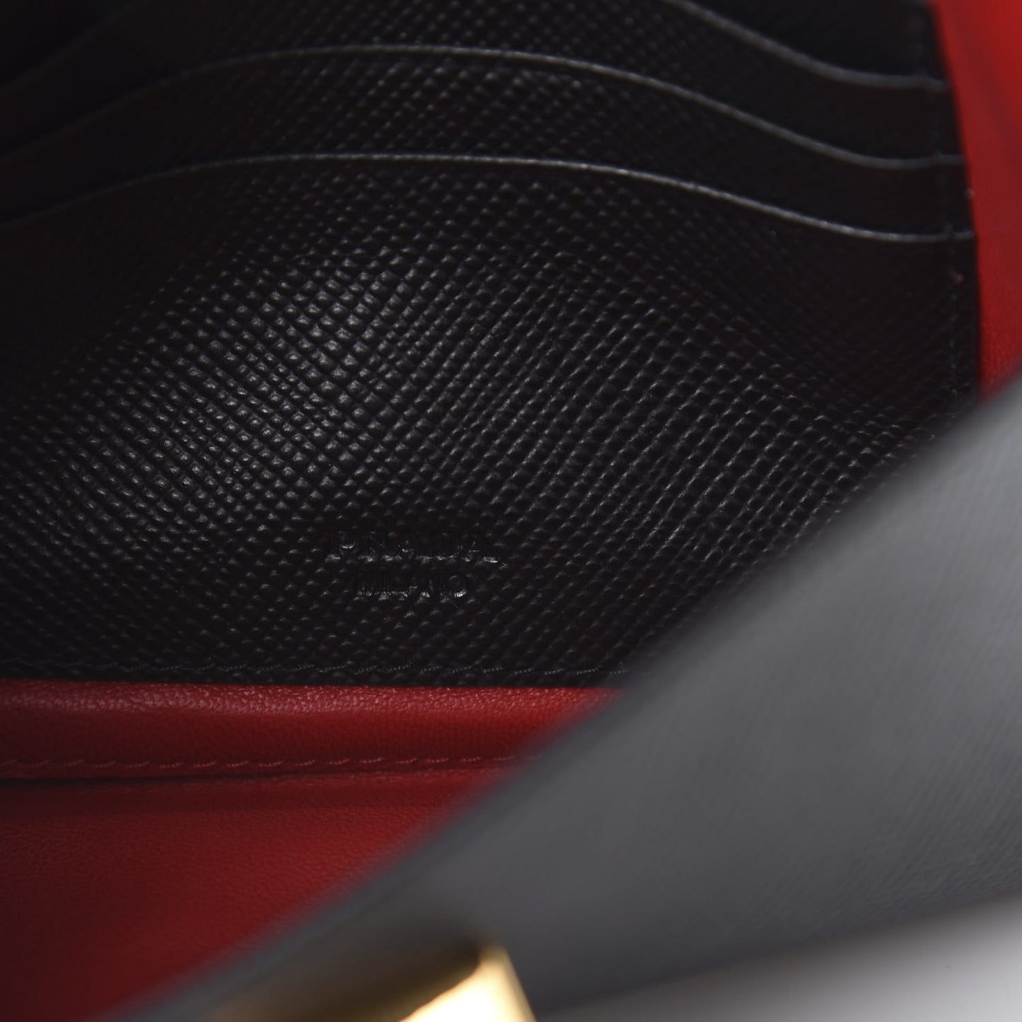 Saffiano Flap Clutch Black