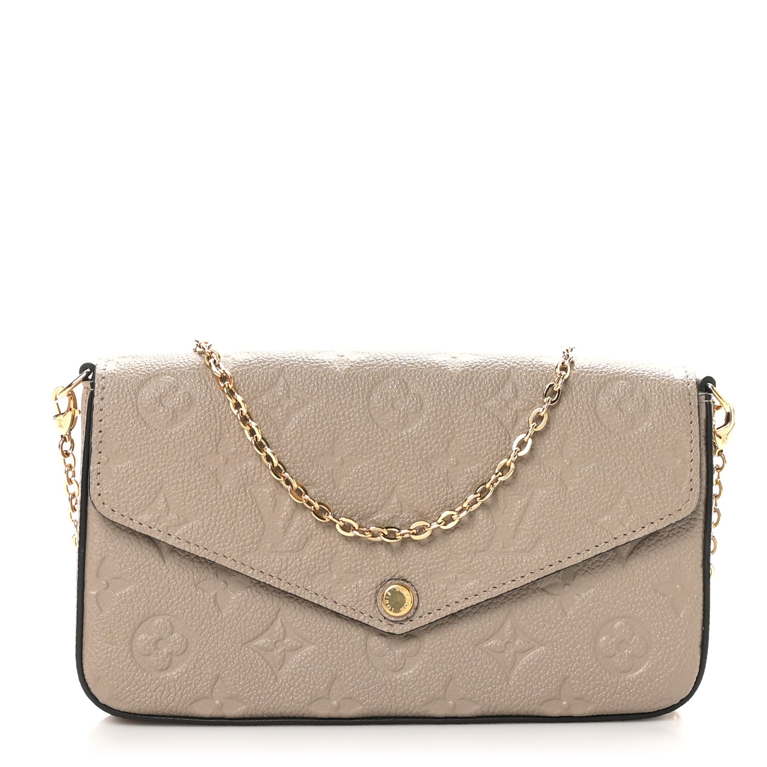 Louis Vuitton Empreinte Pochette Felicie Chain Wallet Tourterelle 1 of 10