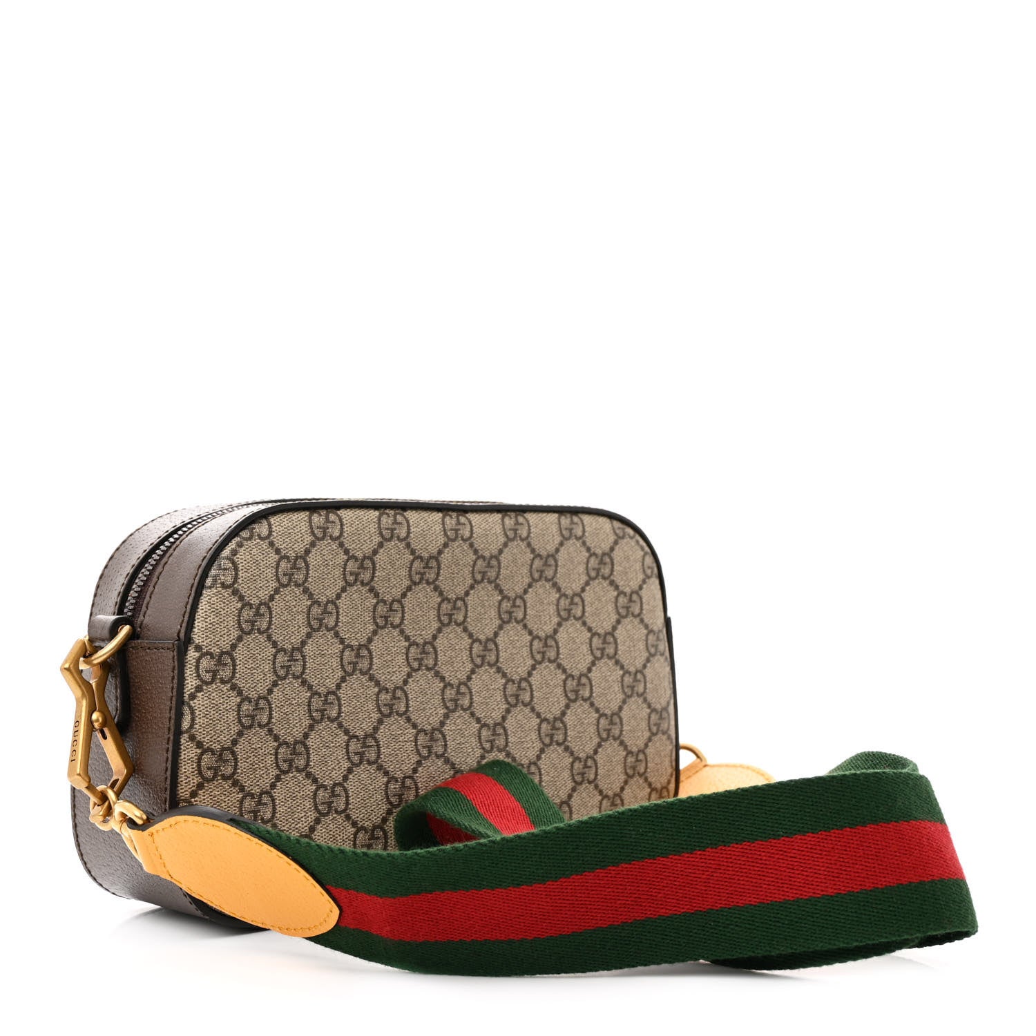 Gucci GG Supreme Monogram Web Neo Vintage Shoulder Bag Beige New Acero Crop 3 of 11