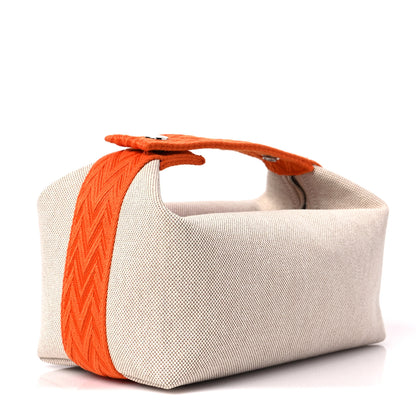 Hermes Canvas Small Bride-A-Brac Pouch Natural Orange 4 of 8