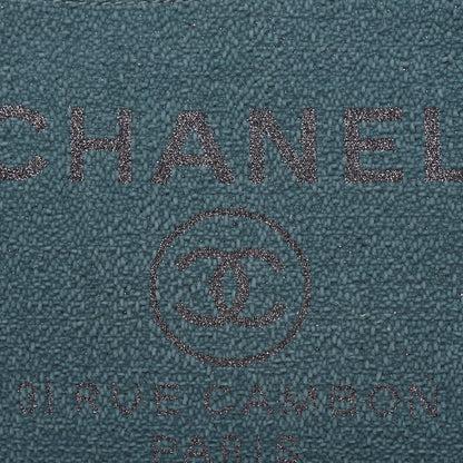Chanel Lurex Boucle Small Deauville Tote Turquoise 9 of 9