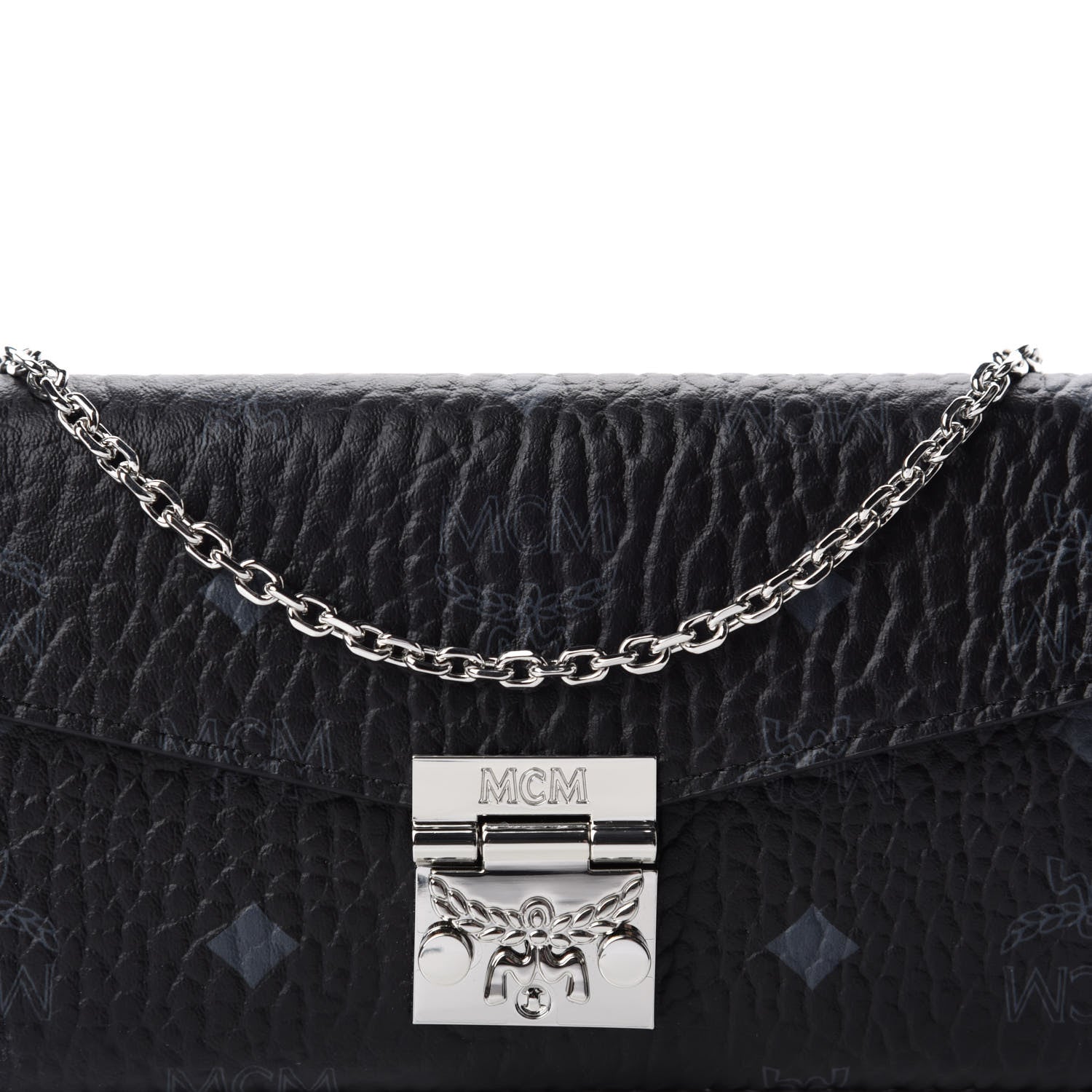 MCM Visetos Large Patricia Wallet On Chain Black 10 of 11