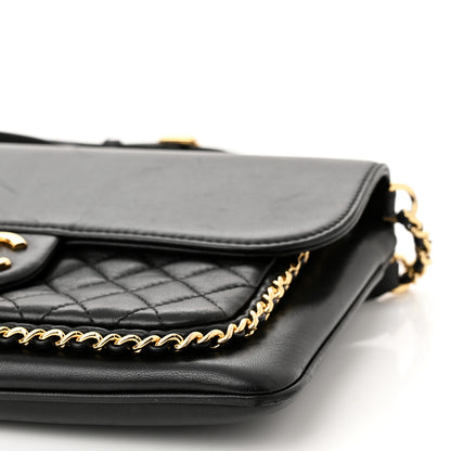 Chanel Lambskin Quilted Large CC Unchained Crossbody Black 10 of 12
