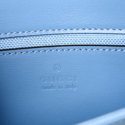 Gucci GG Monogram Scratch Lux Calfskin Mini Luce Shoulder Bag Blue 6 of 10