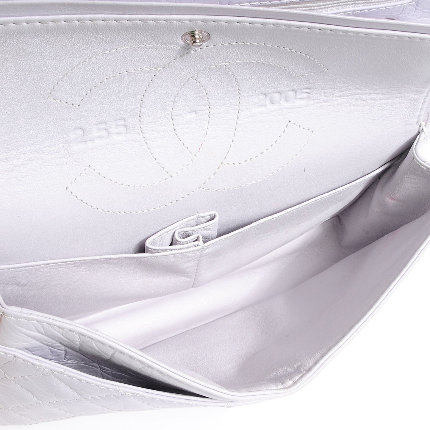Aged Calfskin 50th Anniversary 2.55 Reissue 225 Flap White