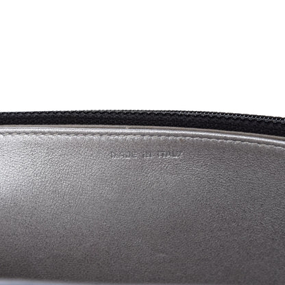 Chanel Lambskin Camellia Embossed Wallet on Chain WOC Black 6 of 11