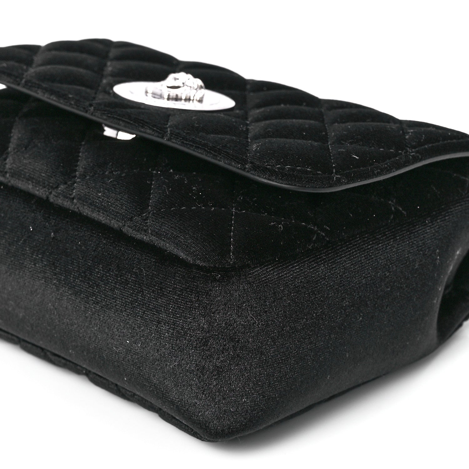 Versace Velvet Quilted Icon Crossbody Bag Black 12 of 12