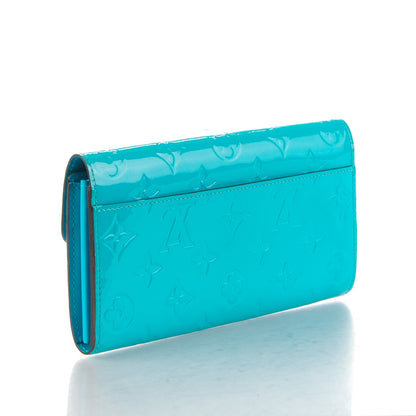 Louis Vuitton Vernis Sarah Wallet NM Turquoise 3 of 8