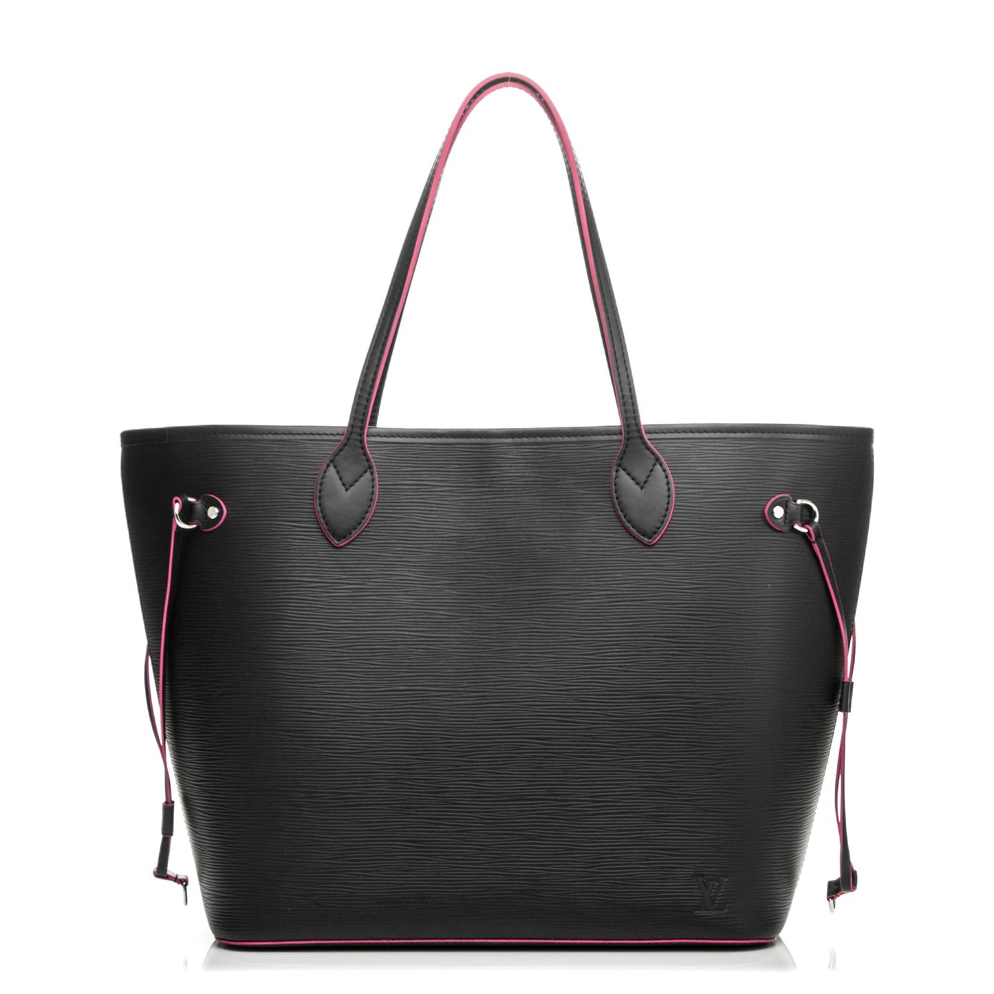 Epi Neverfull MM Black Hot Pink