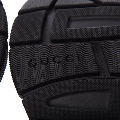 Gucci Technical Canvas Calfskin Reflective Studded Mens Aguru Sandals 9 Silver Black 7 of 8
