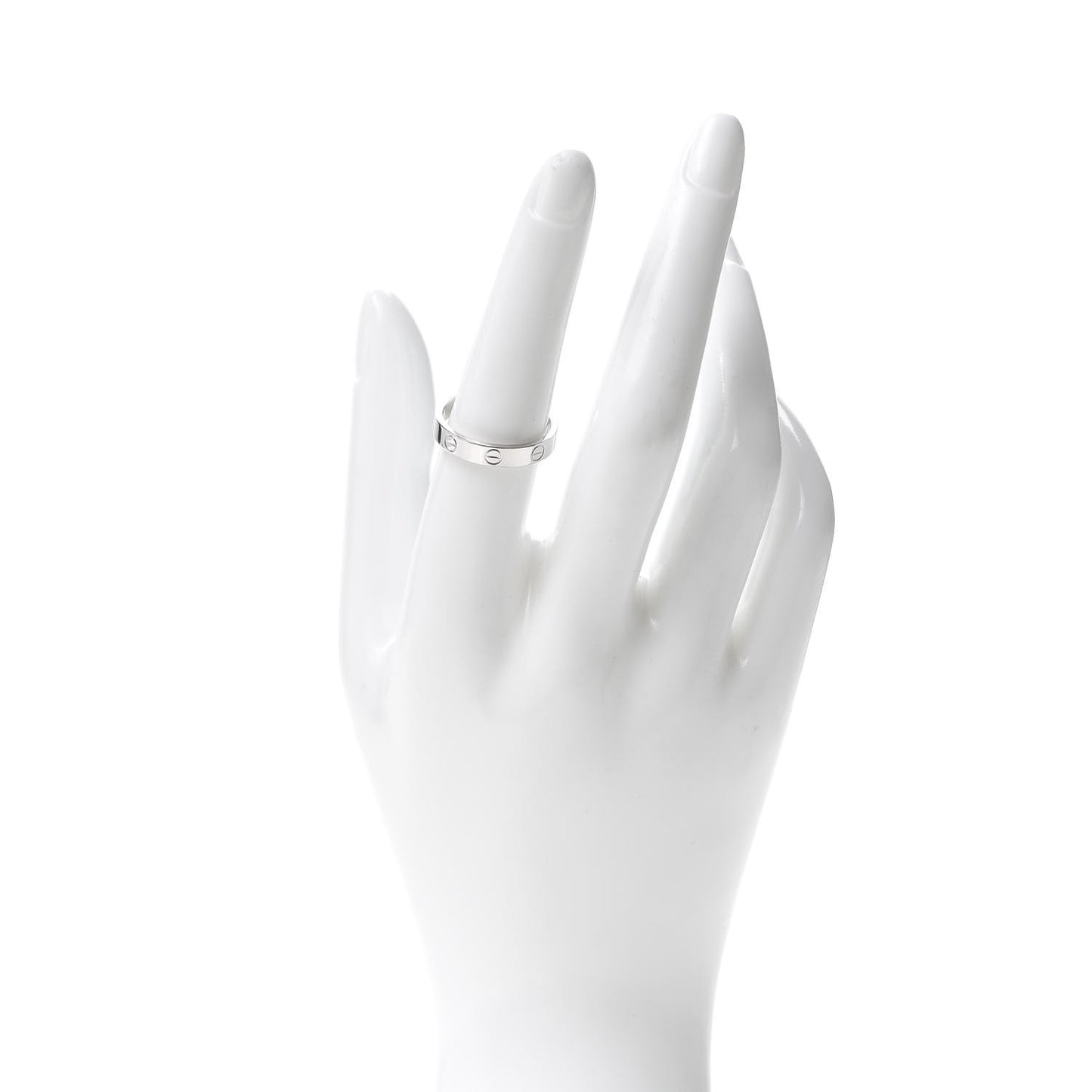 18K White Gold 3.5mm LOVE Wedding Band Ring 55 7.25