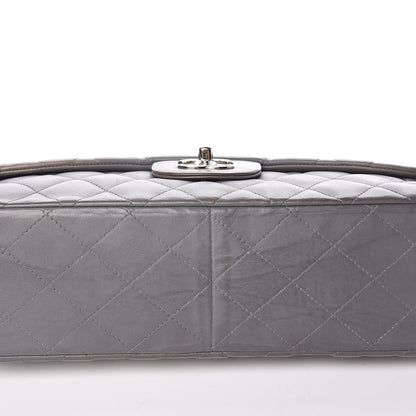 Chanel Lambskin Quilted Jumbo Single Flap Grey 16 of 20