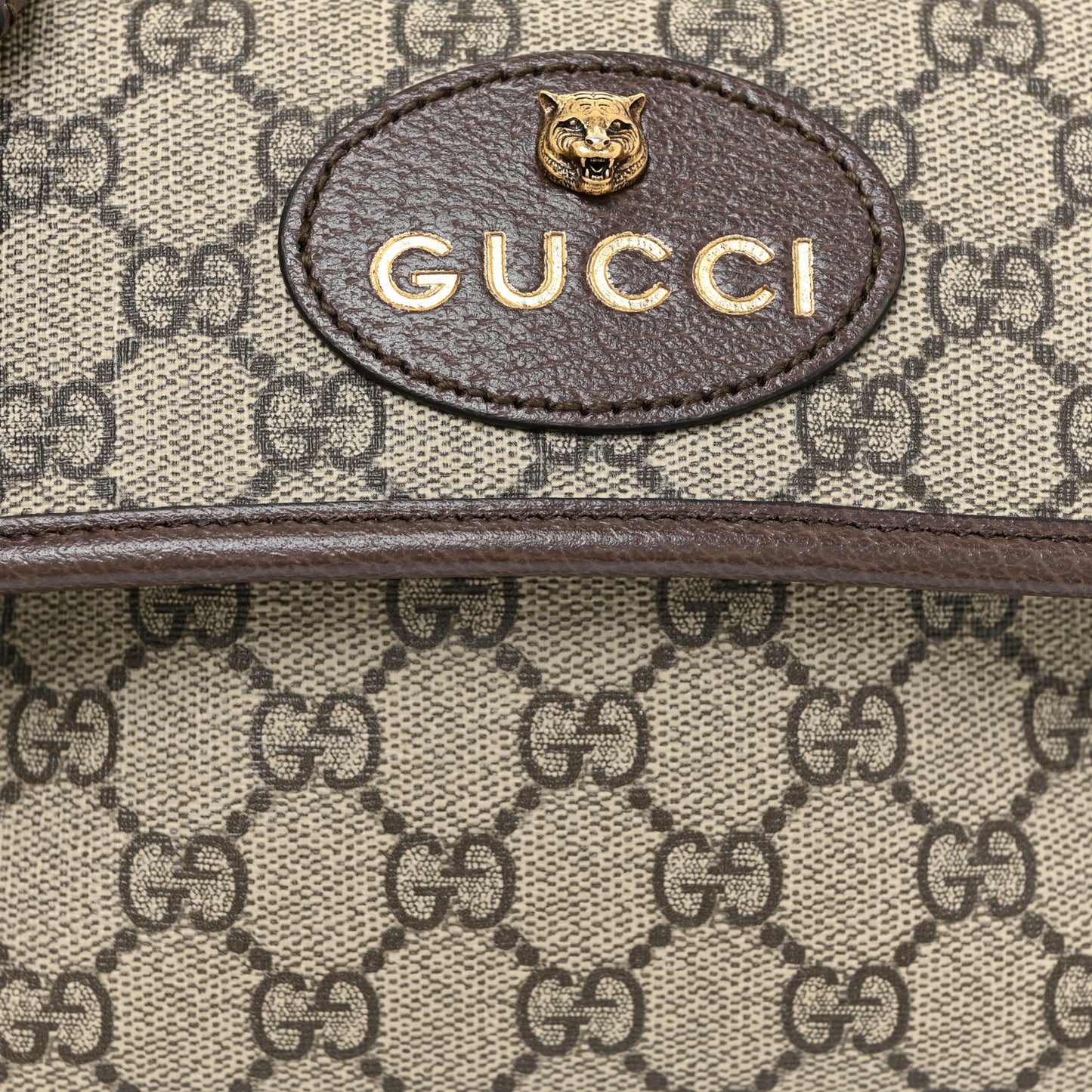 GG Supreme Monogram Neo Vintage Web Belt Bag Brown