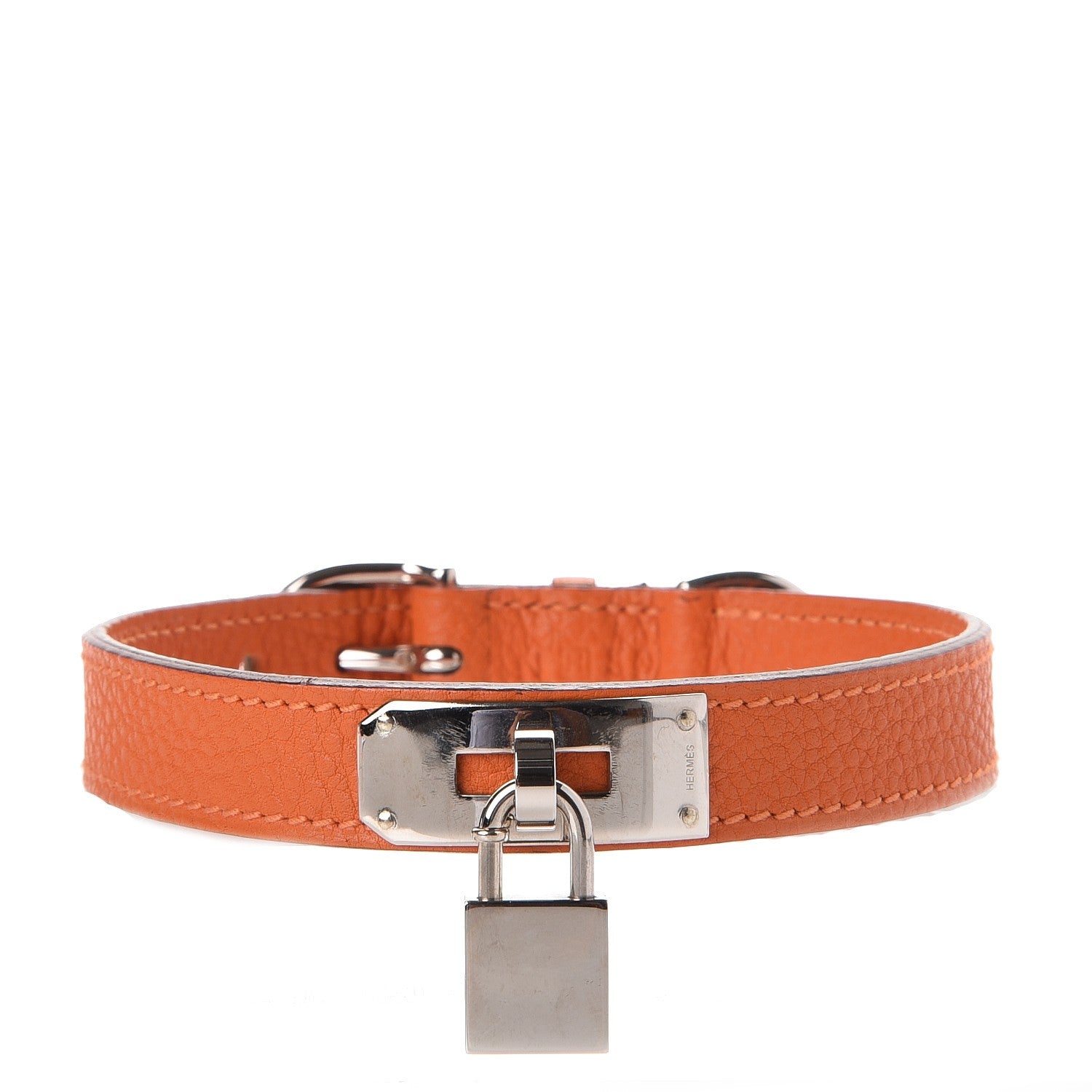 Hermes Togo Pet Collar M Orange 1 of 6