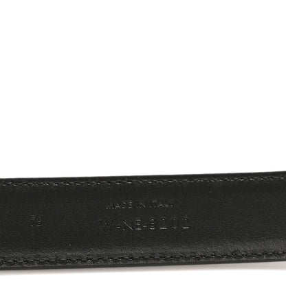 Celine Box Calfskin Medium 25mm Triomphe 75 30 Belt Black 5 of 9