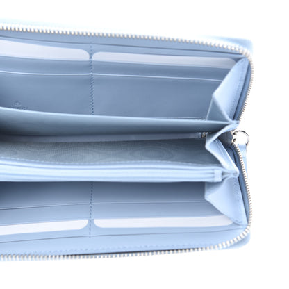 Gucci Calfskin Matelasse GG Marmont Zip Around Wallet Porcelain Light Blue 5 of 9