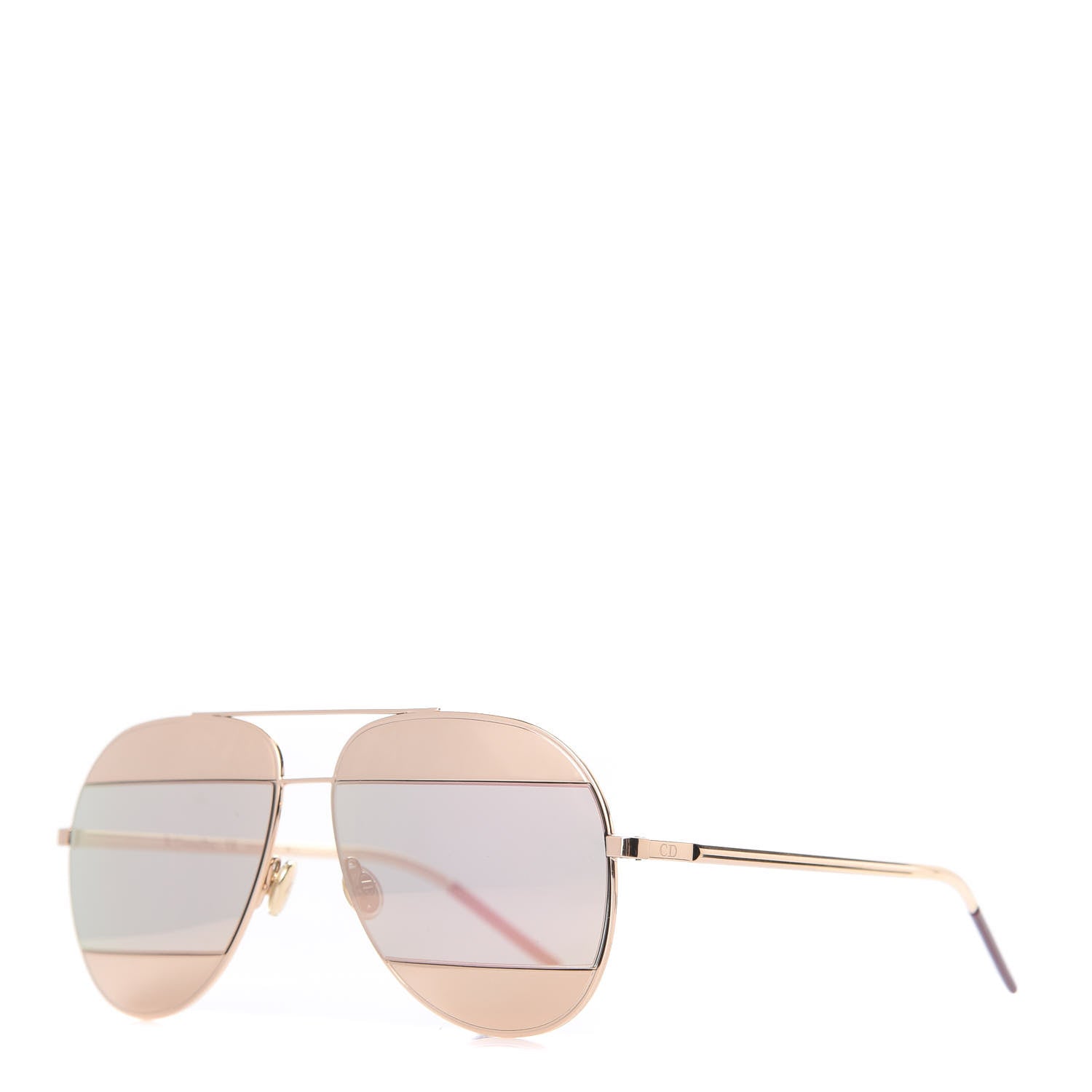 Christian Dior Split 1 Aviator Sunglasses Rose Gold 1 of 7