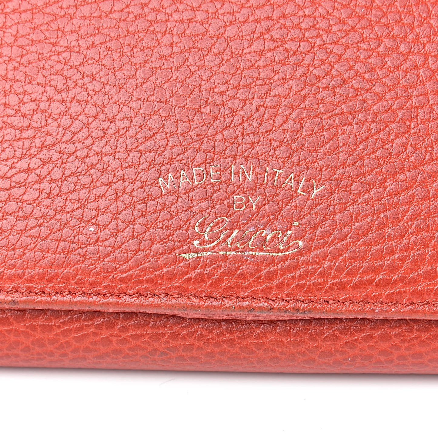 Pebbled Calfskin Continental Wallet Red