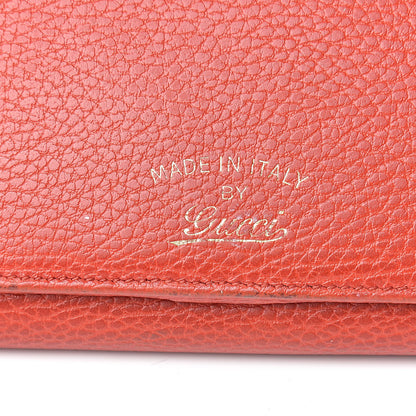 Gucci Pebbled Calfskin Continental Wallet Red 9 of 16