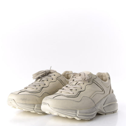 Gucci Soft Calfskin Womens Rhyton Sneakers 38 Ivory 3 of 9