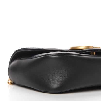 Gucci Calfskin Matelasse Super Mini GG Marmont Shoulder Bag Black 6 of 11