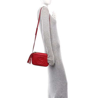 Gucci Pebbled Calfskin Small Soho Disco Bag Vibrant Red 2 of 11