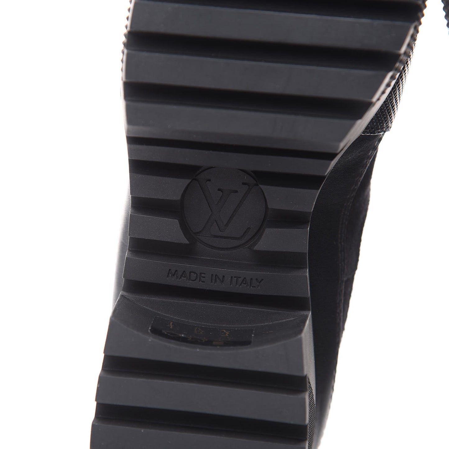 Suede Calfskin Monogram LV Black Heart Laureate Platform Desert Boots 36 Black