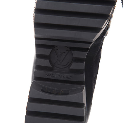 Louis Vuitton Suede Calfskin Monogram LV Black Heart Laureate Platform Desert Boots 36 Black 6 of 7