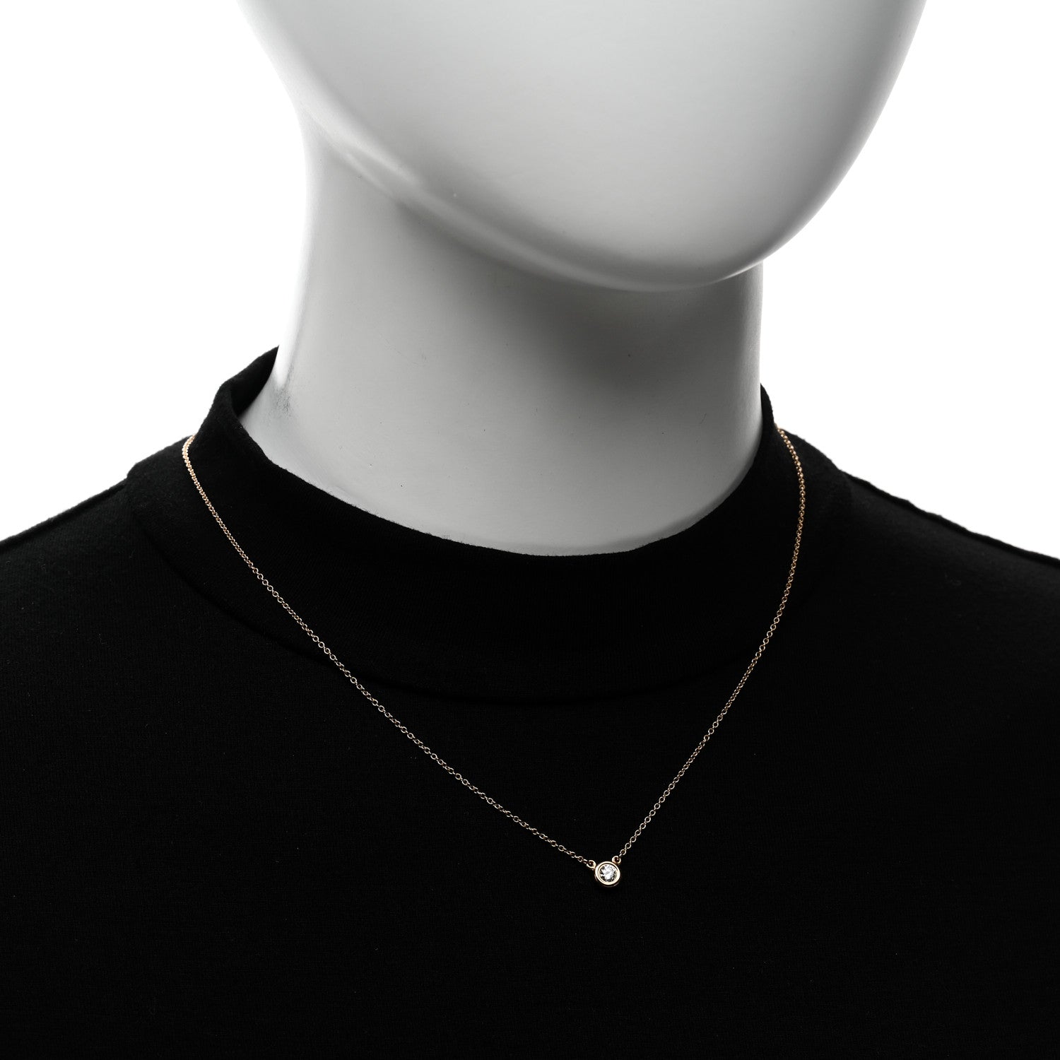 Tiffany 18K Rose Gold Diamond .17ct Elsa Peretti Diamonds by the Yard Pendant Necklace 2 of 8