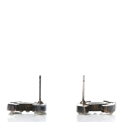 Chanel Resin Crystal Pearl CC Earrings Black 3 of 6