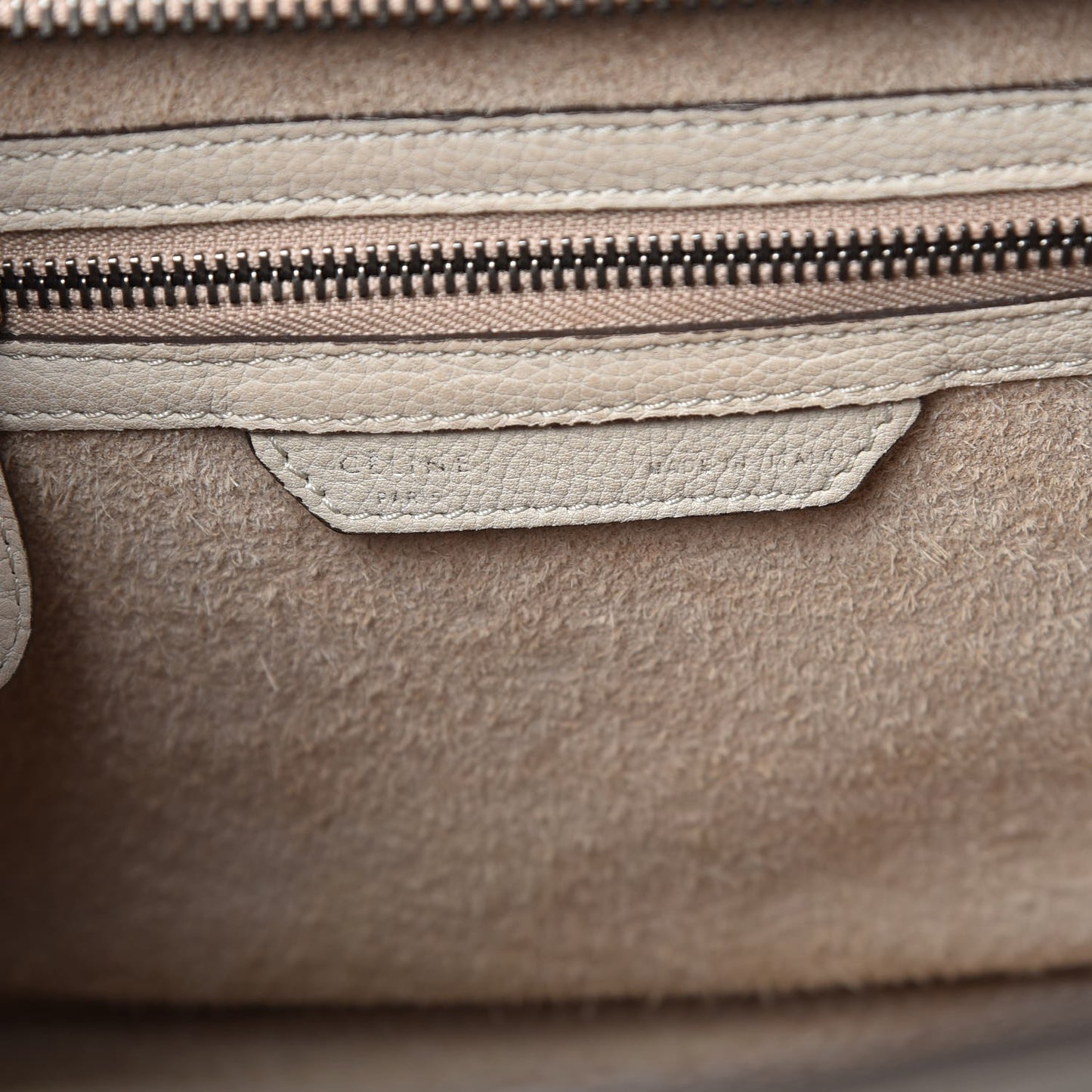 Drummed Calfskin Micro Luggage Dune