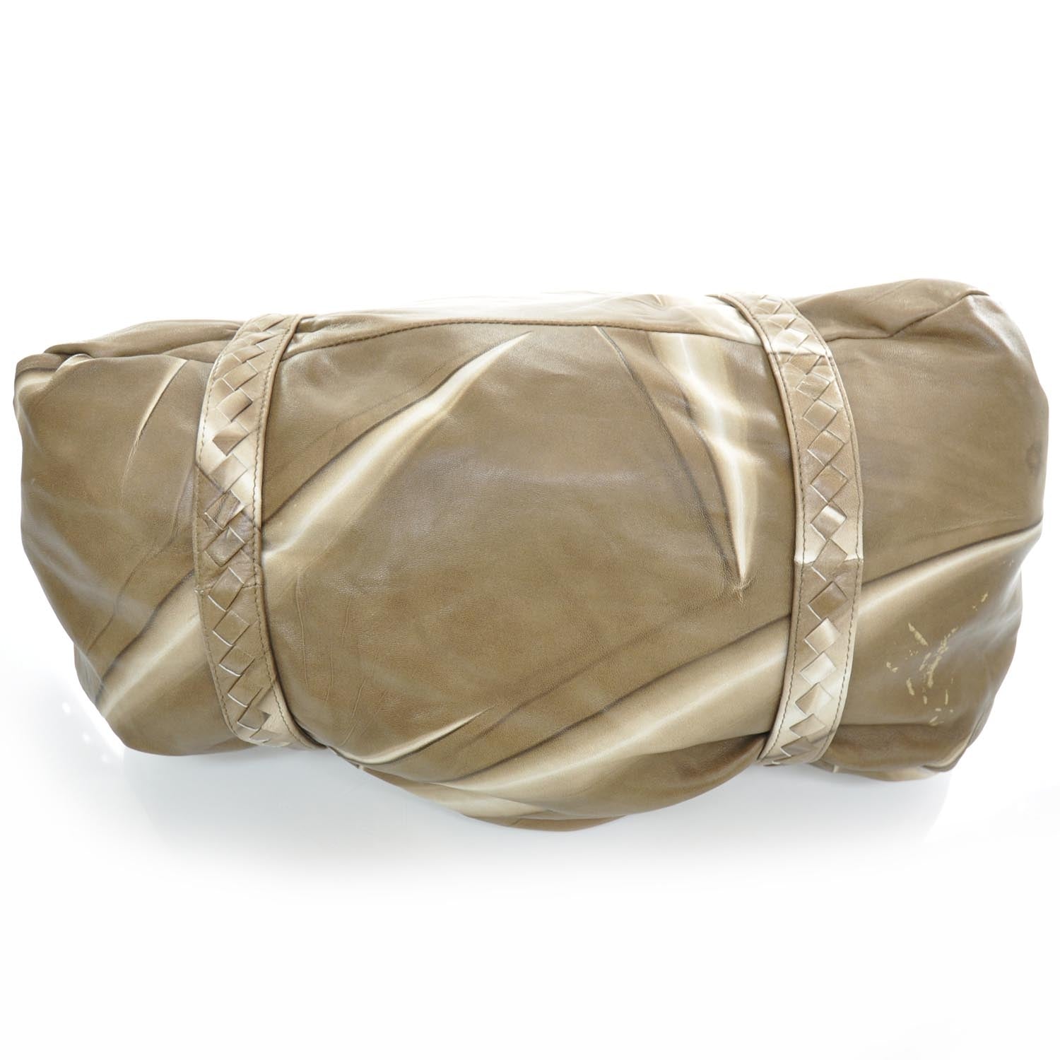 Bottega Veneta Leather Lightweight Tye Dye Duffel Cigar 2 of 11