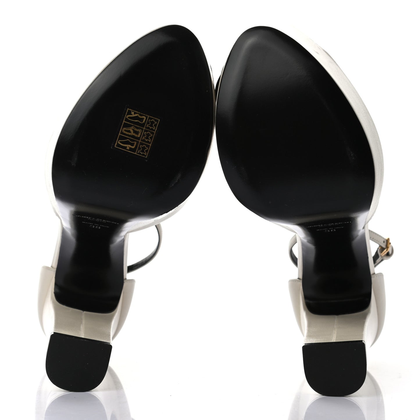 Goatskin SAtin Jodie Flower Platform Sandals 38 Pearl