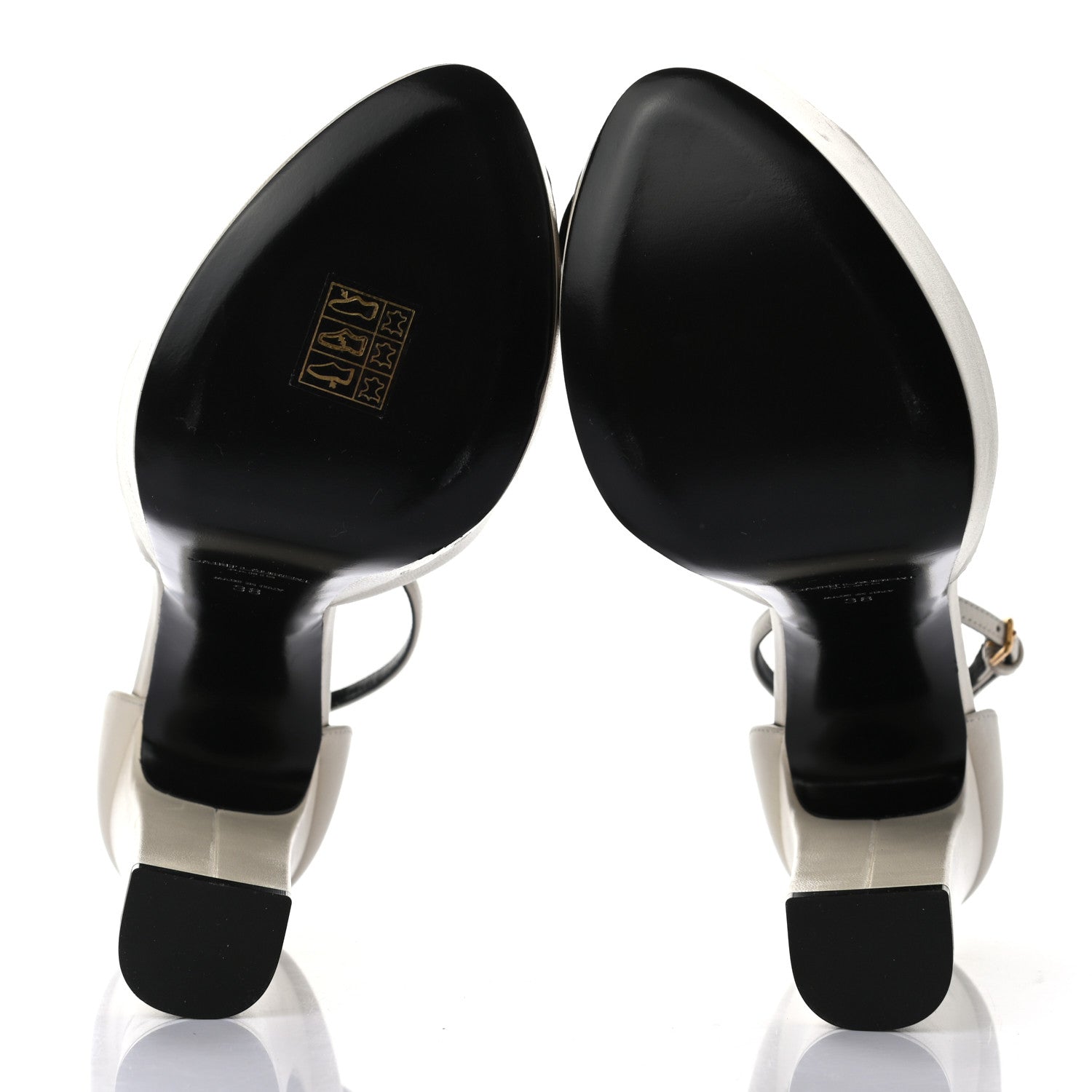 Saint Laurent Goatskin SAtin Jodie Flower Platform Sandals 38 Pearl 5 of 8