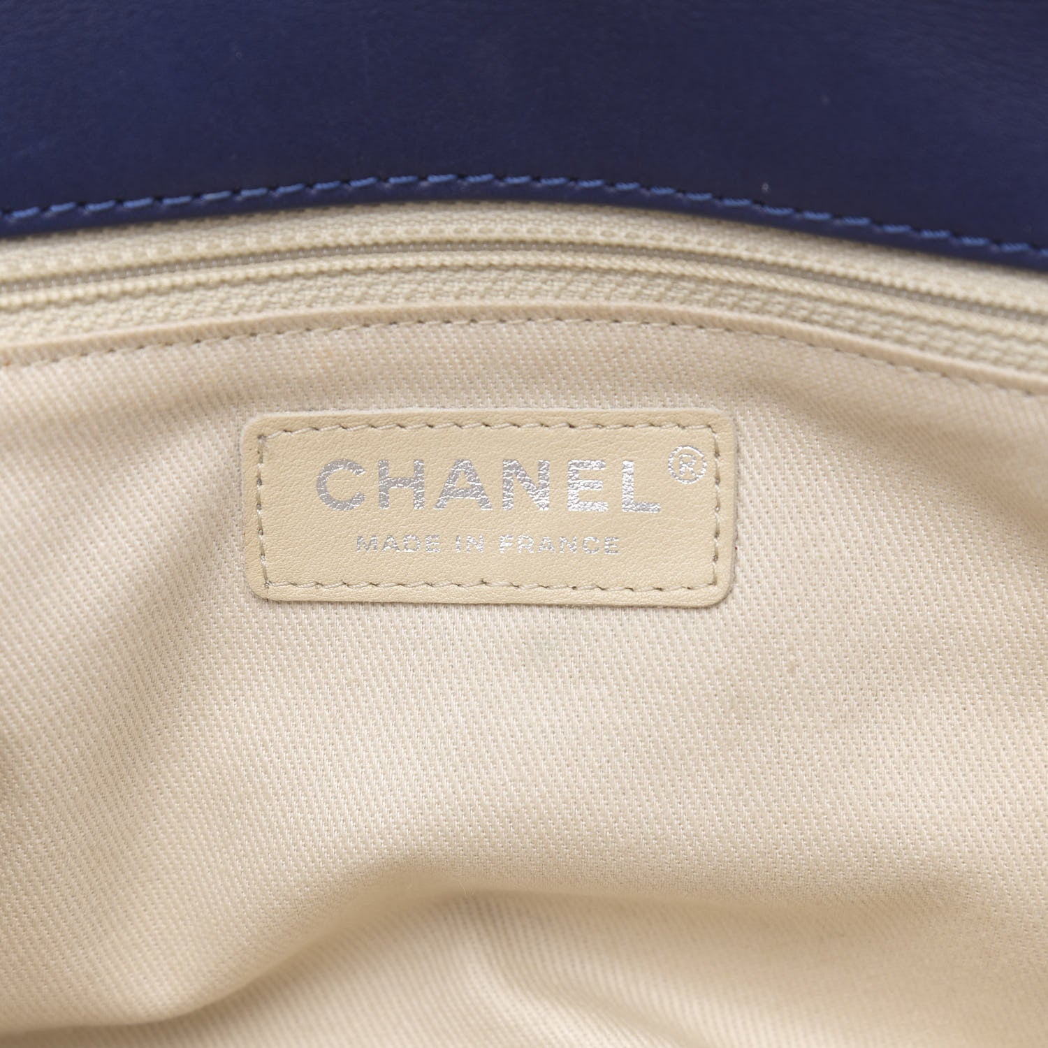 Chanel Calfskin Quilted Double Stitch Hamptons Clutch with Chain Blue 6 of 14
