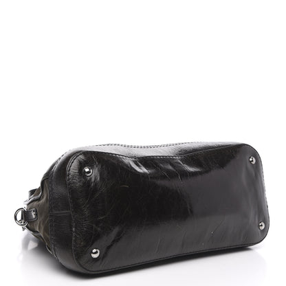 Prada Tessuto Nylon Vitello Shine Dome Satchel Mimetico 4 of 11