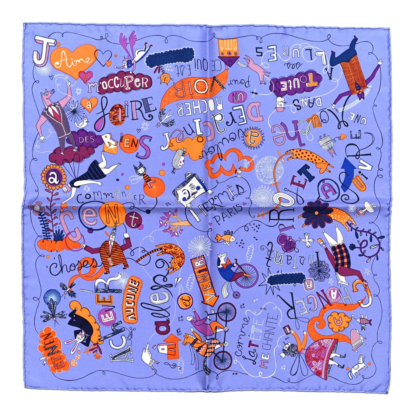 Silk Les Confessions Pocket Square Lavande Corail Rose