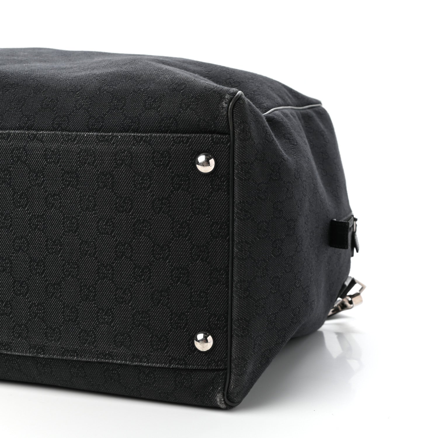 Gucci Denim Monogram Large Duffle Black 8 of 9