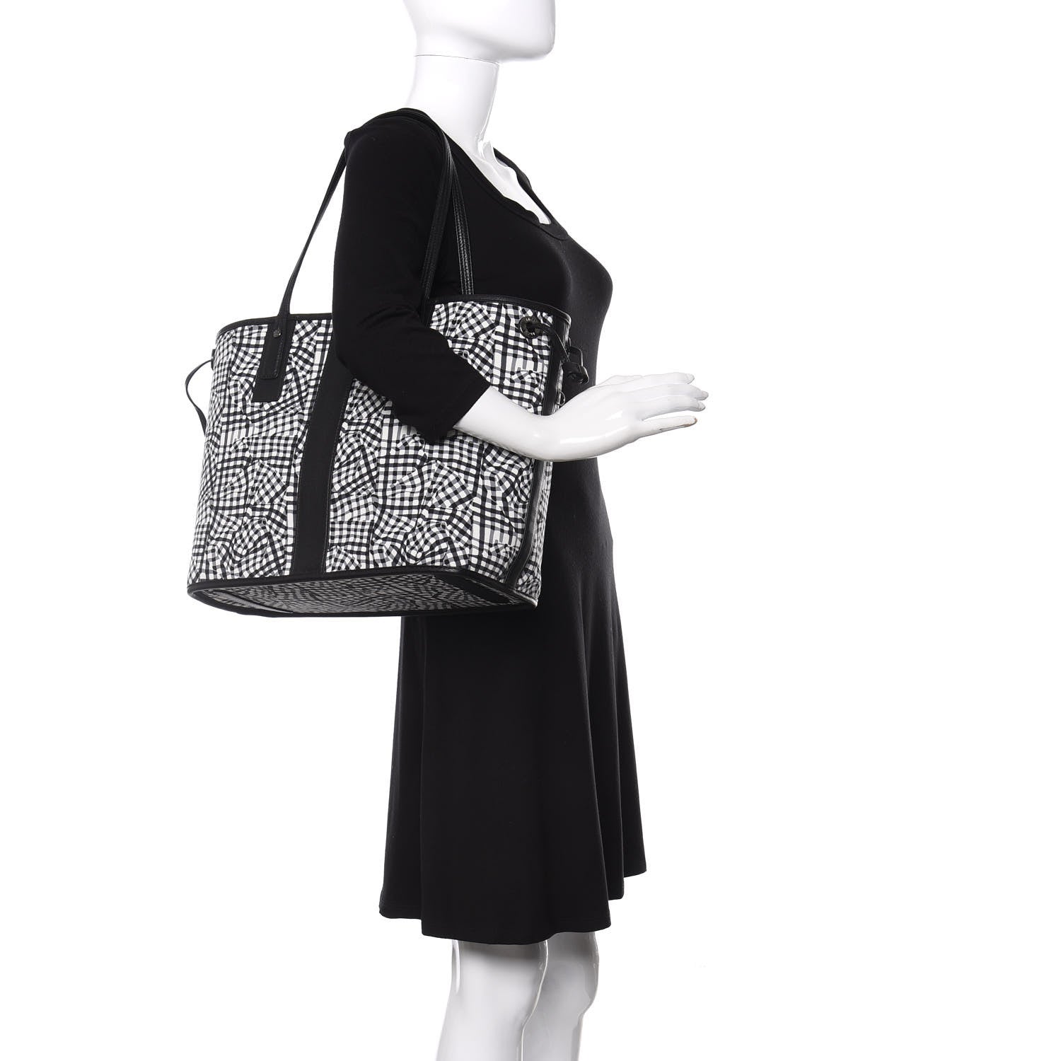 MCM Visetos Medium Liz Reversible Shopper Tote Black 2 of 15