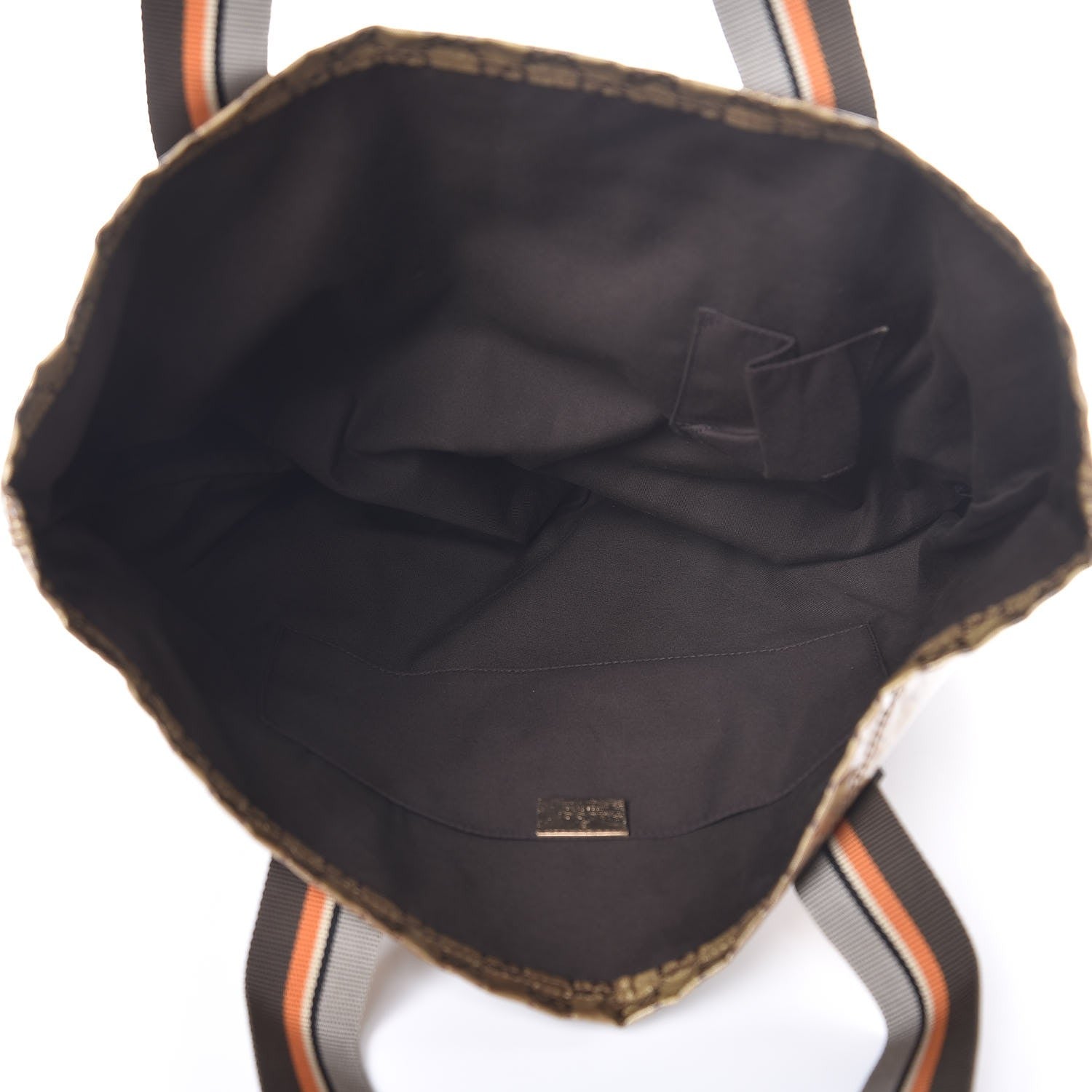 Gucci Crystal Monogram Medium Web Handle Vertical Tote Bronze 5 of 7