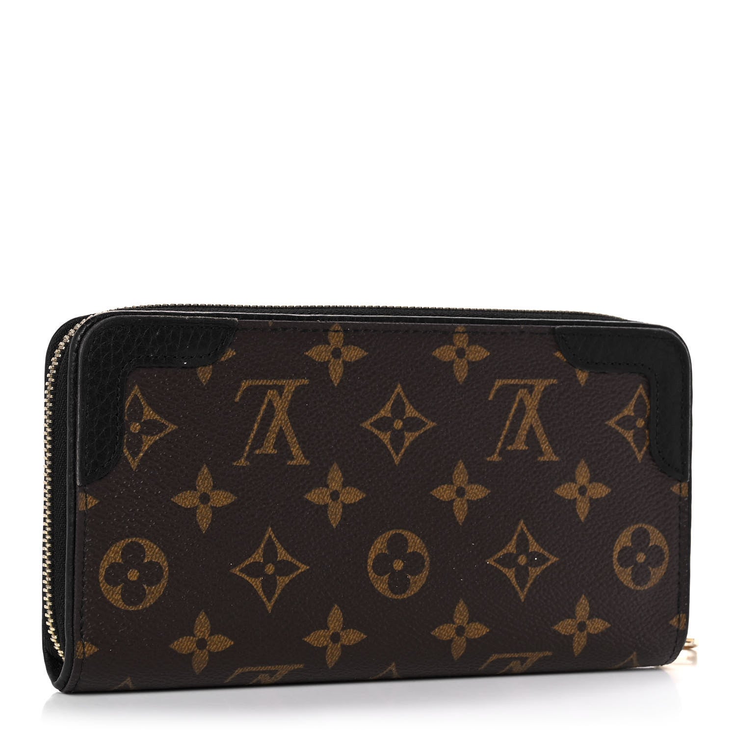 Louis Vuitton Monogram Zippy Retiro Wallet Black 3 of 9