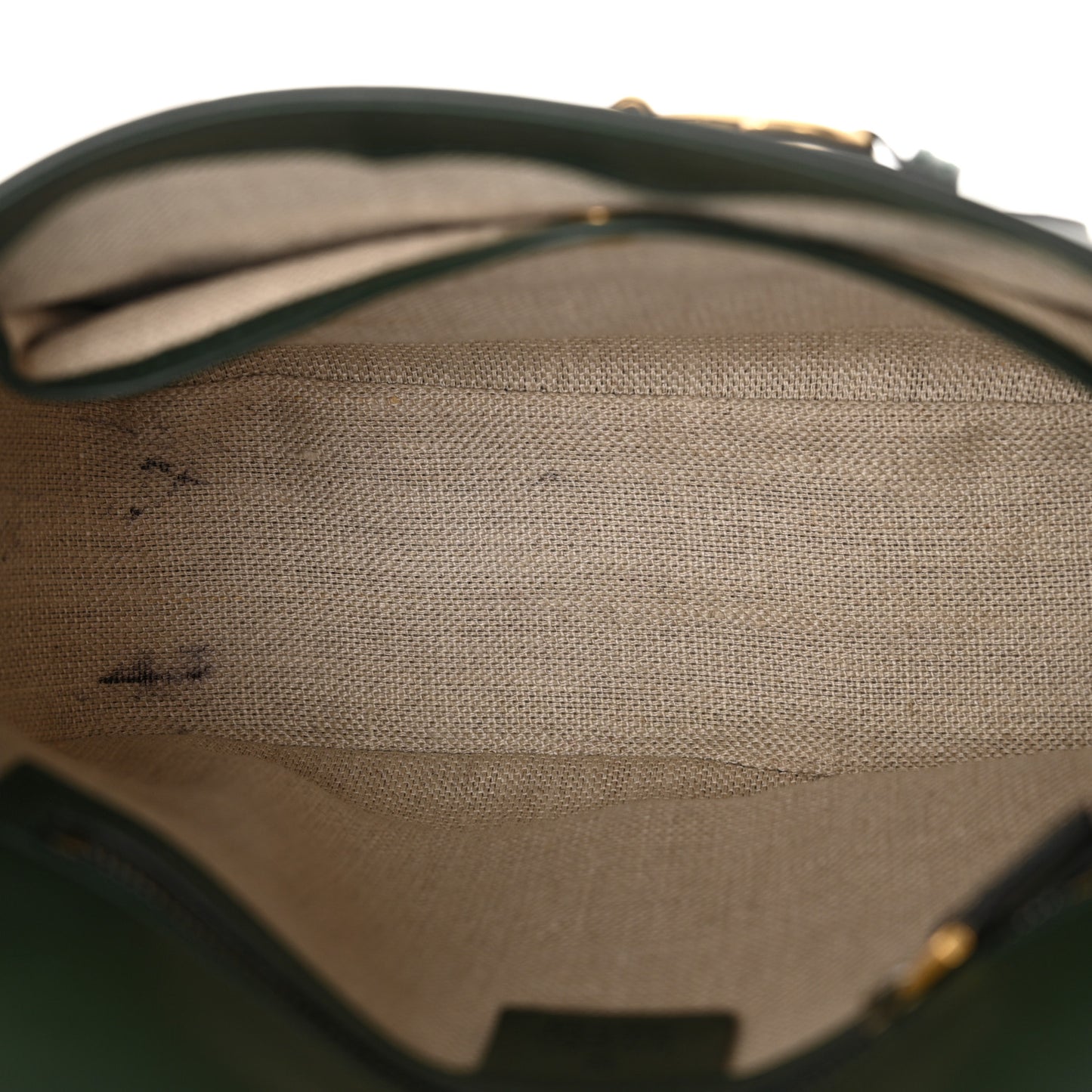 Calfskin Medium Lady Web Shoulder Bag Green