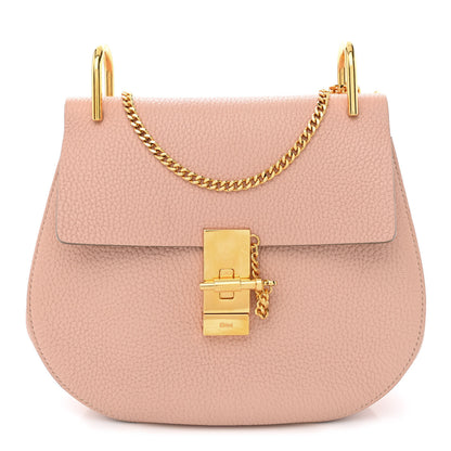 Chloe Grained Lambskin Drew Shoulder Bag Cement Pink 1 of 10