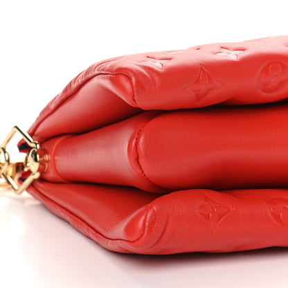 Louis Vuitton Lambskin Embossed Monogram Coussin PM Red 6 of 7