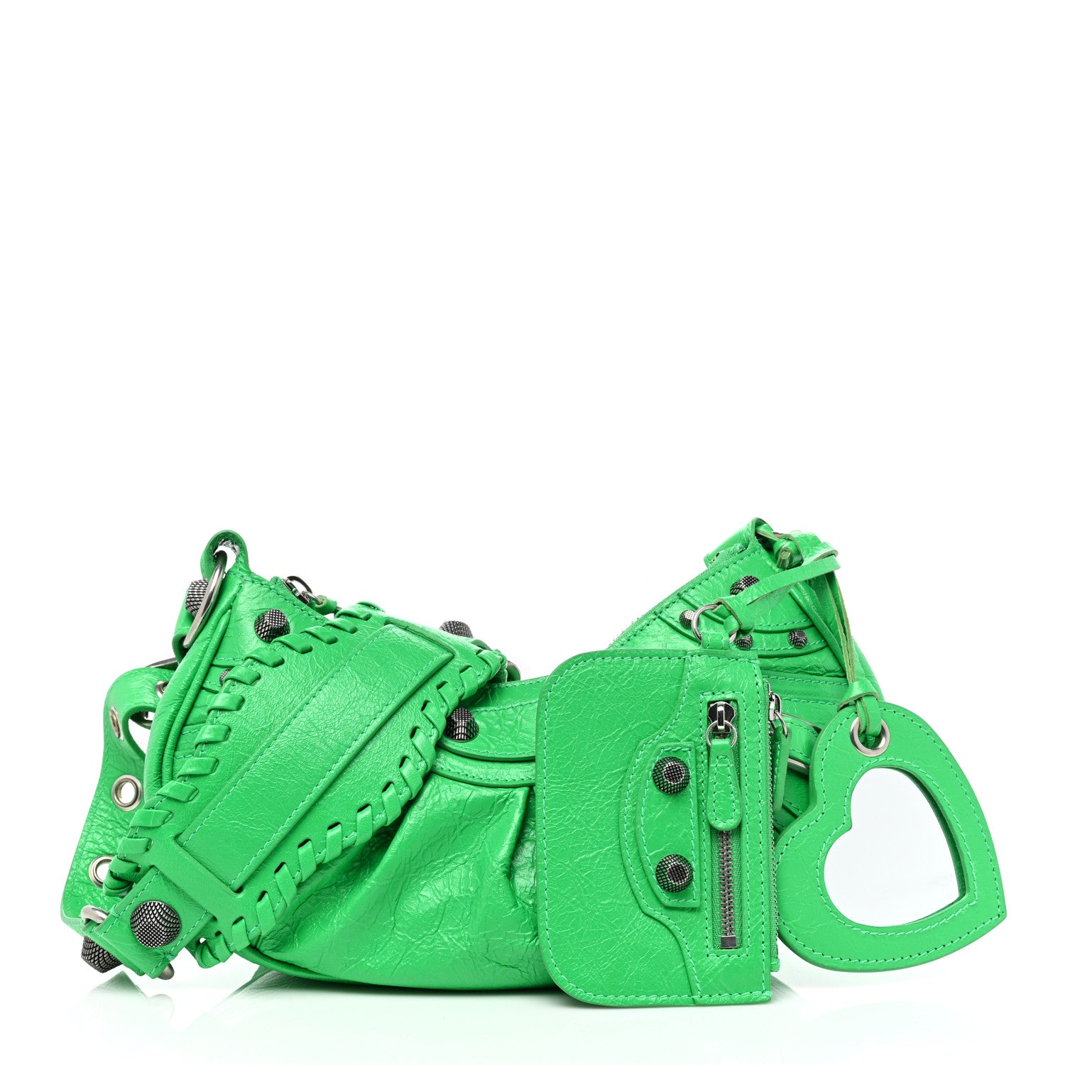 Balenciaga Agneau Arena Le Cagole Shoulder Bag XS Vivid Green 1 of 7