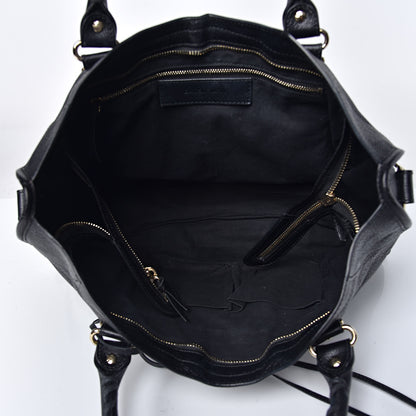 Balenciaga Chevre Gold Metallic Edge Hardware City Black 5 of 11