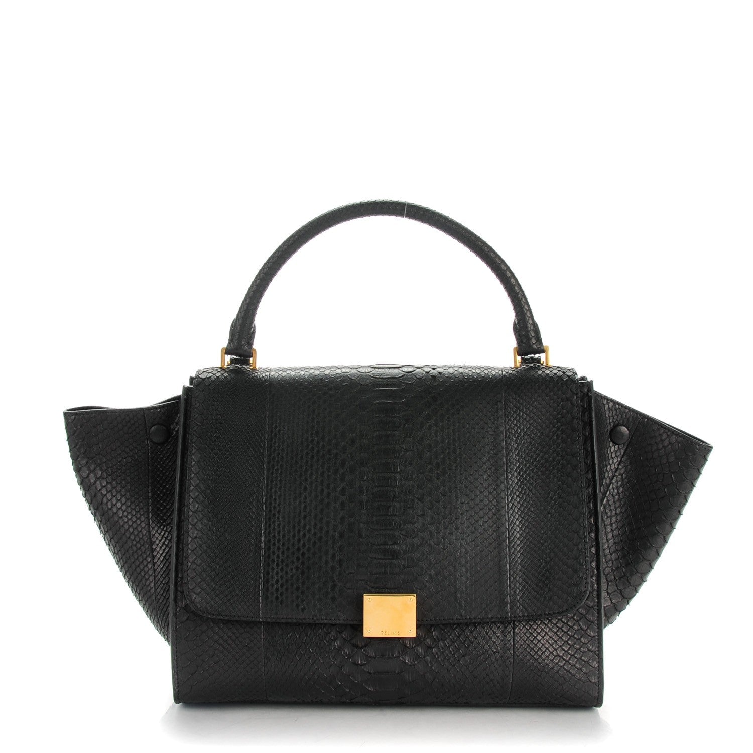 Celine Python Medium Trapeze Black 1 of 8