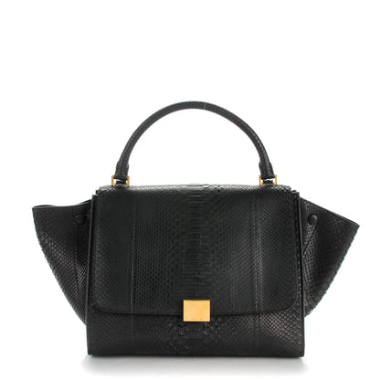 Celine Python Medium Trapeze Black 1 of 8