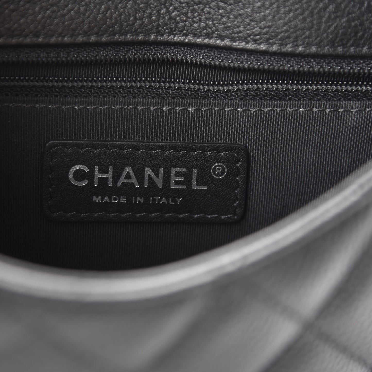 Calfskin Quilted Small Casual Pocket Messenger Flap Black